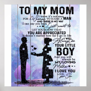 Son To My Mum Gift   Lovely Holiday Gift Poster
