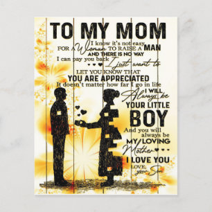 Son To My Mum Letter, Family Gift, Flyer