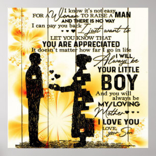 Son To My Mum Letter, Family Gift, Poster