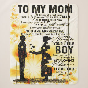 Son To My Mum Letter, Family Gift, Sherpa Blanket