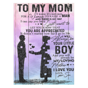 Son To My Mum Letter, Mother Birthday Gift Tablecloth
