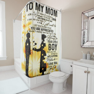 Son To My Mum Letter New Home Decor Gift Shower Curtain