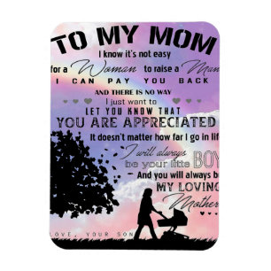 Son To My Mum Letter   New Home Present Magnet