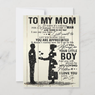 Son To my mum letter, Special gift to mum Invitation