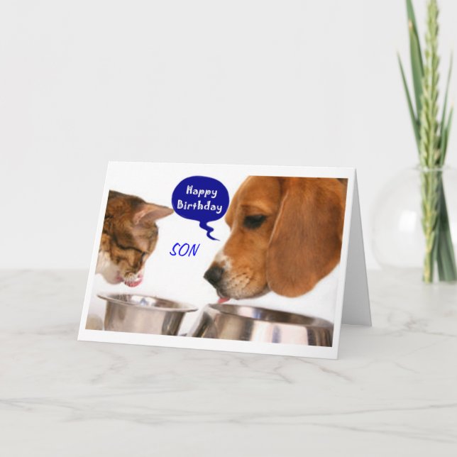 SON-U R SO MUCH FUN=FUN BIRTHDAY WISHES CARD (Front)