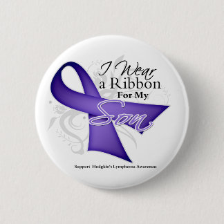 Son Violet Ribbon- Hodgkins Lymphoma 6 Cm Round Badge