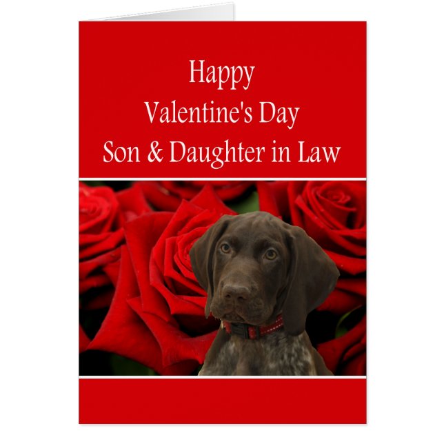 Son & Wife Glossy Grizzly Valentine Puppy Love (Front)