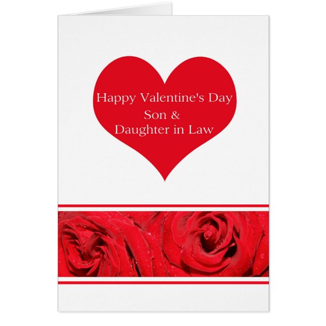 Son & Wife  Happy Valentine's Day Roses (Front)