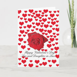 Son & Wife  Happy Valentine's Day Roses Holiday Card