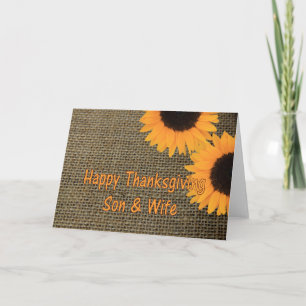 Son & Wife  Thanksgiving Card