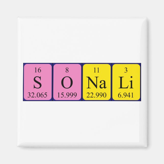 Sonali periodic table name magnet (Front)