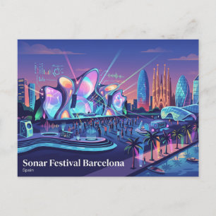 Sonar Festival Barcelona Spain Postcard