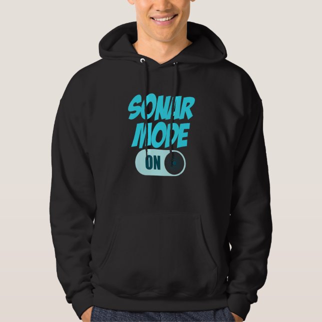 Sonar Mode On Marinebiologist Hoodie (Front)
