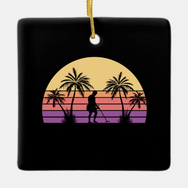 Sondeln Metal Detectorist Ceramic Ornament (Front)