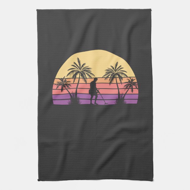 Sondeln Metal Detectorist Tea Towel (Vertical)