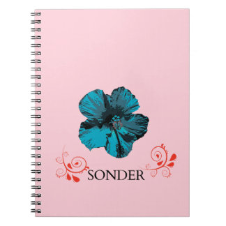 Sonder Minimalist Floral Notebook | Cute Pink