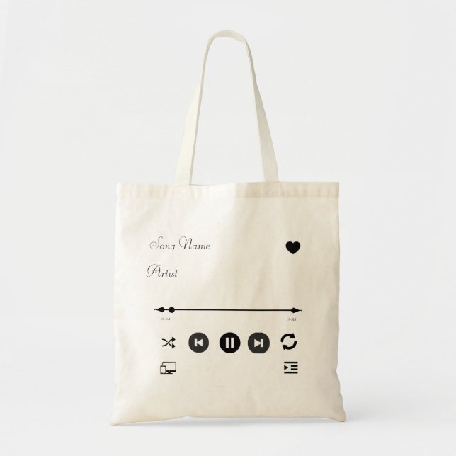 Song Artist Tote Bag (Front)