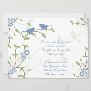 Song Birds Wedding Anniversary Vow Renewal Invitation