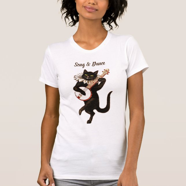 Song & Dance musical cat tee shirt (Front)