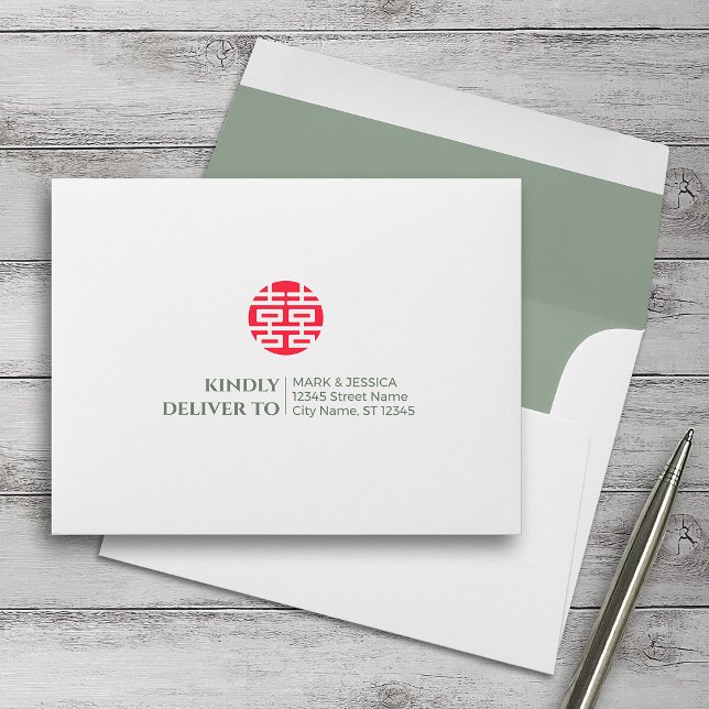 Song Hy Chinese/Vietnamese Wedding RSVP Envelopes (Creator Uploaded)