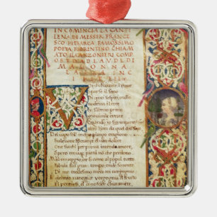 Song in praise of Laure Metal Tree Decoration