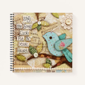 Song in Your Heart Bird Custom Spiral Notebook