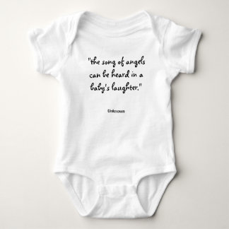 Song Of Angels Baby's Laughter Quote Baby Bodysuit