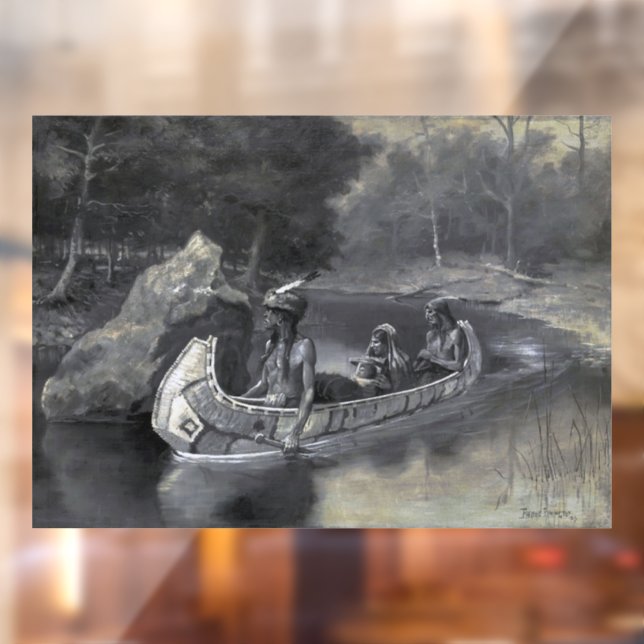 Song of Hiawatha: Native Indian Warrior & Lover Window Cling (Sheet 2)