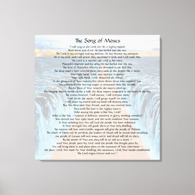 Song of Moses Canvas Print (Front)