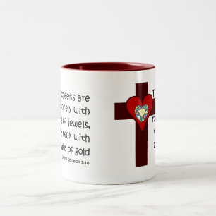 Song of Solomon 1:10 Two-Tone Coffee Mug
