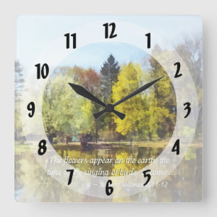 Song of Solomon 2 11-12 - The flowers appear Square Wall Clock