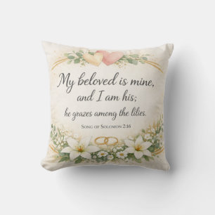 Song of Solomon 2:16 - Love Bible Verse  Cushion