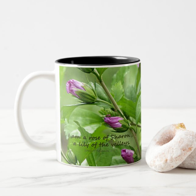 Song of Solomon 2:1 Two-Tone Coffee Mug (With Donut)