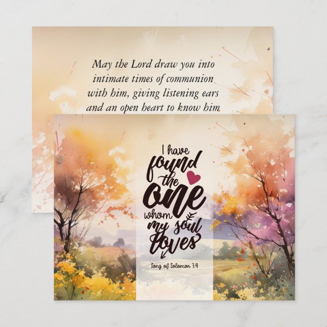 Song of Solomon 3:4 I found the One Bible Card (Front/Back)