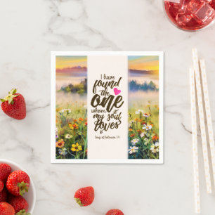 Song of Solomon 3:4 I have found the One Bible  Napkin