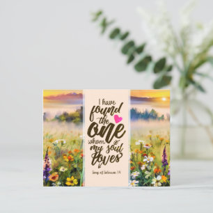 Song of Solomon 3:4 I have found the One Bible Postcard
