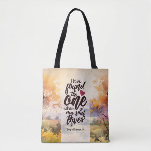 Song of Solomon 3:4 I have found the One Bible  Tote Bag