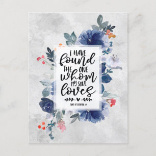 Song of Solomon 3:4 I have found the One Floral Postcard