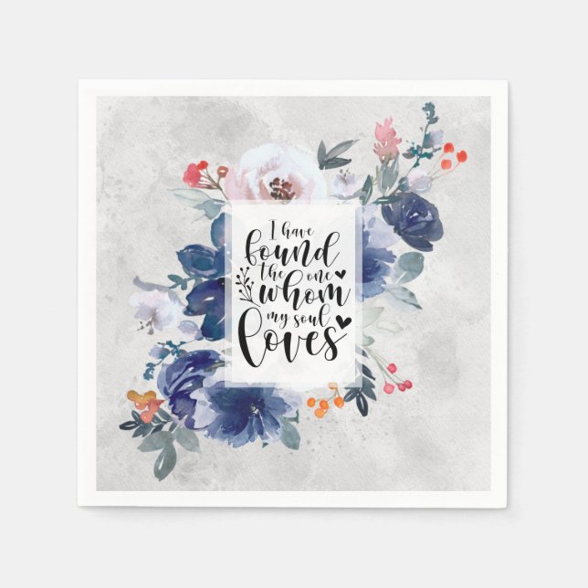 Song of Solomon 3:4 I have found the One Flower Napkin (Front)