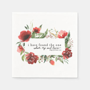 Song of Solomon 3:4 I have found the One Wedding Napkin