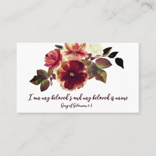 Song of Solomon 6:3 I am my beloved’s Fall Floral Business Card