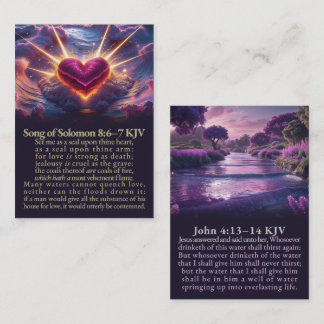 Song of Solomon 8:6-7 and John 4:13-14 KJV Card