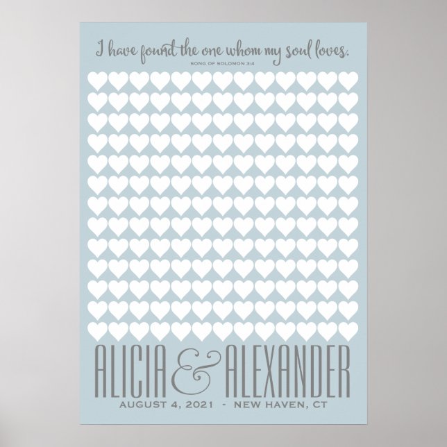 Song of Solomon CUSTOM COLOR | Wedding Guestbook (Front)