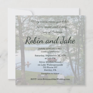 Song of Solomon Lake Photo Wedding Invitation
