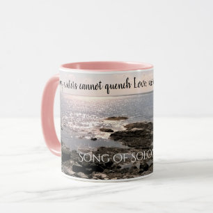 Song of Solomon Romantic Photo of the Ocean Pink Mug