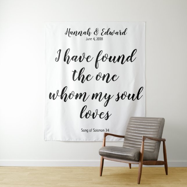 song of Solomon wedding photo backdrop banner Tapestry (In Situ)