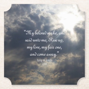 Song of Songs 2:10 Paper Coaster