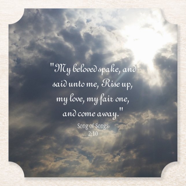 Song of Songs 2:10 Paper Coaster (Front)