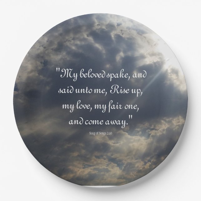 Song of Songs 2:10 Paper Plate (Front)