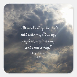 Song of Songs 2:10 Square Sticker